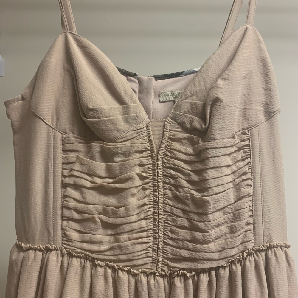 Nude silk Burberry dress like new